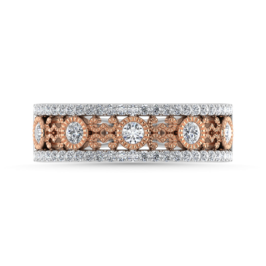 Diamond 1/2 Ct.Tw. Fashion Band in 14K Two Tone
