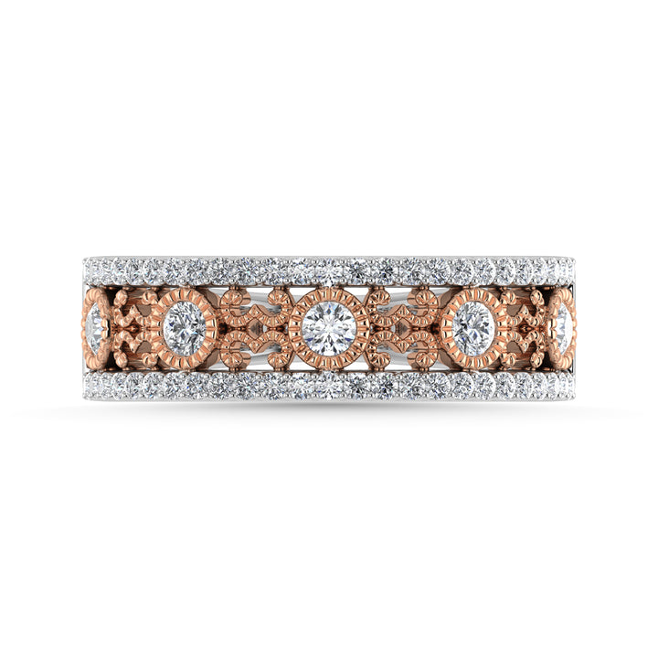 Diamond 1/2 Ct.Tw. Fashion Band in 14K Two Tone
