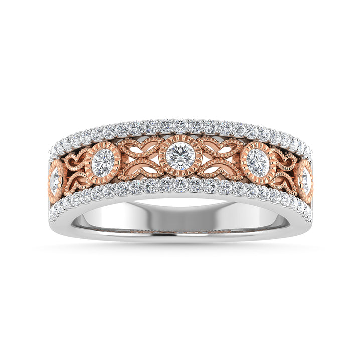 Diamond 1/2 Ct.Tw. Fashion Band in 14K Two Tone