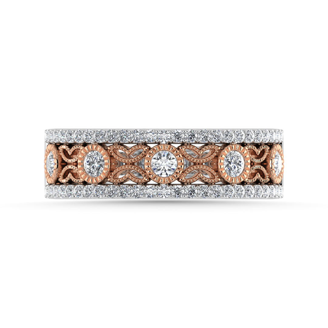 Diamond 1/2 Ct.Tw. Fashion Band in 14K Two Tone