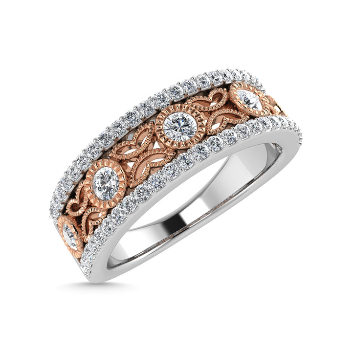 Diamond 1/2 Ct.Tw. Fashion Band in 14K Two Tone