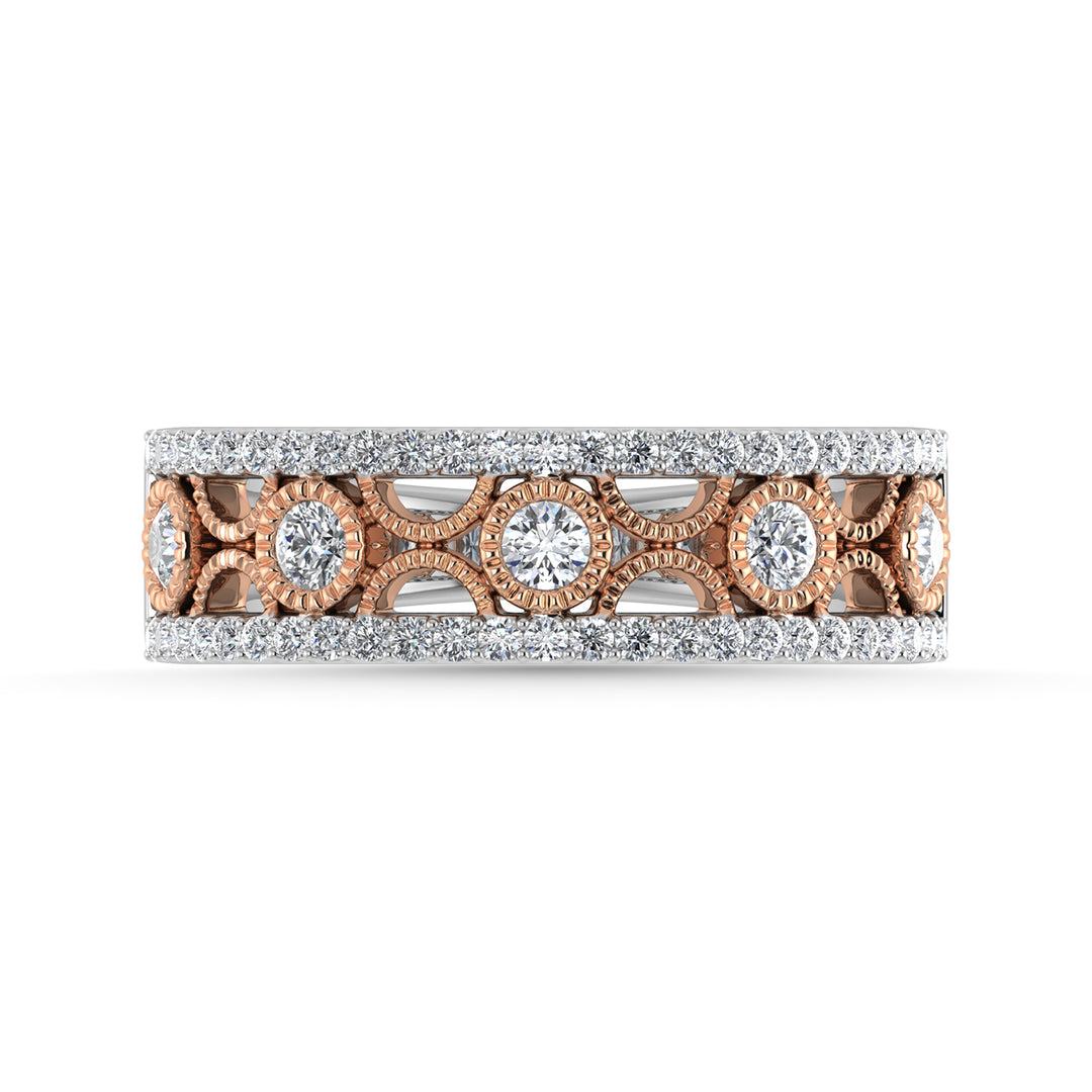 Diamond 1/2 Ct.Tw. Fashion Band in 14K Two Tone