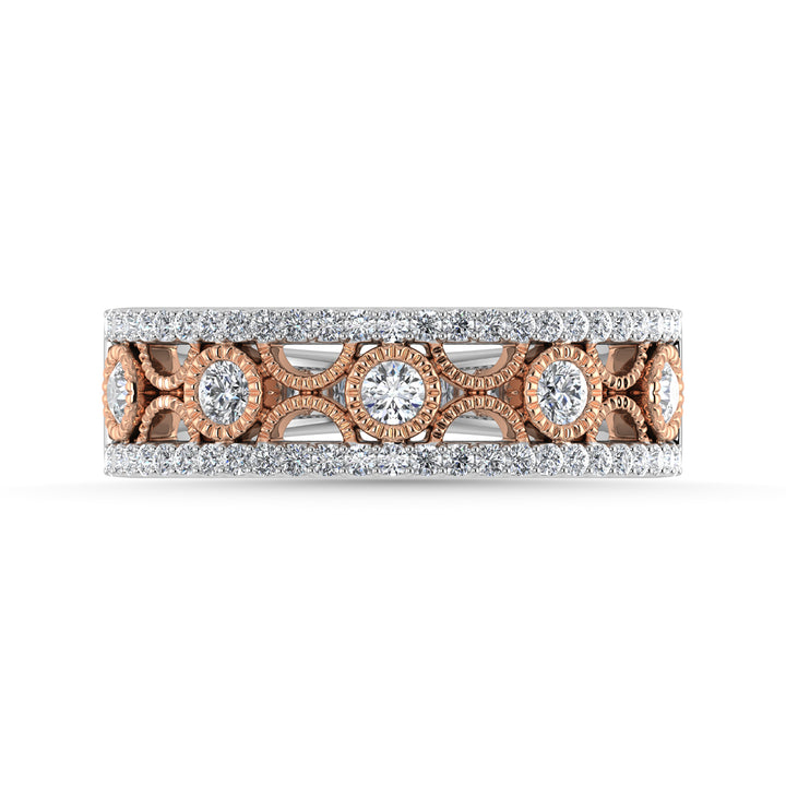 Diamond 1/2 Ct.Tw. Fashion Band in 14K Two Tone
