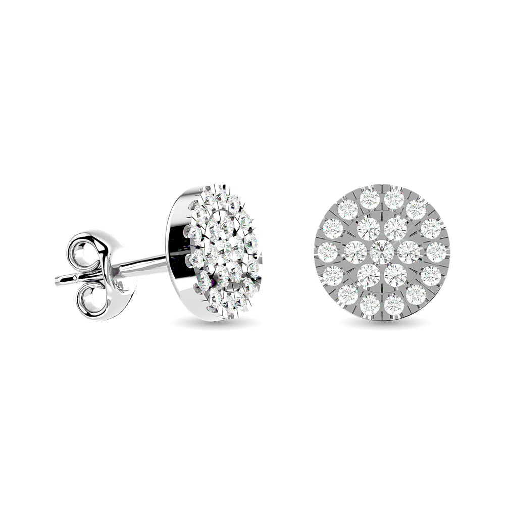 Diamond Stud earrings 1/3 Ct.tw in 10K White Gold