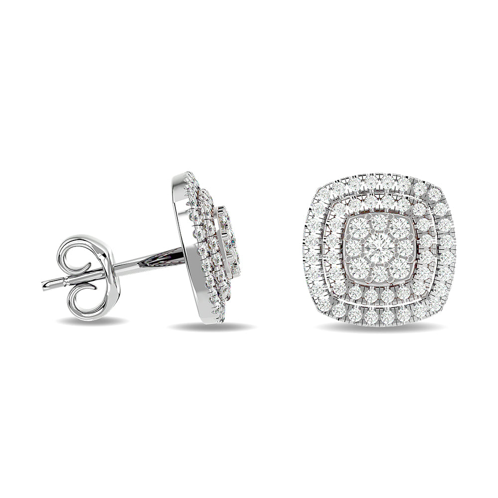 Diamond 5/8 Ct.tw Fashion Earrings in 10K White Gold