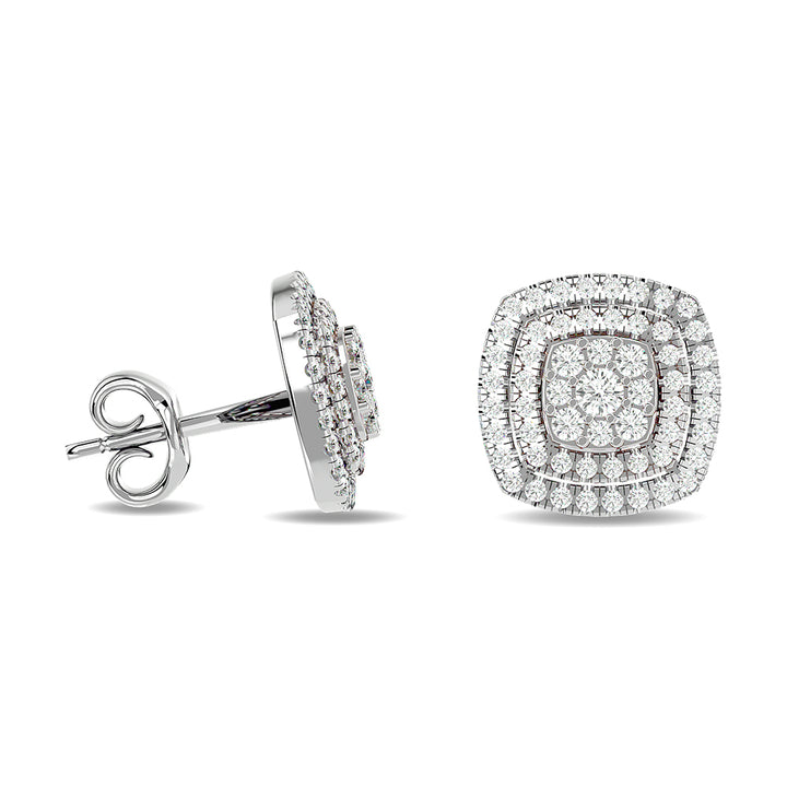 Diamond 5/8 Ct.tw Fashion Earrings in 10K White Gold