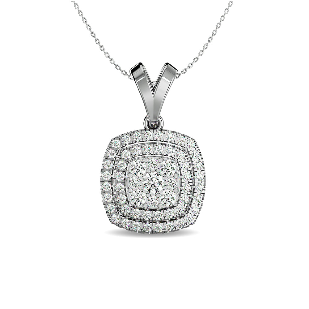 Diamond 1/2 Ct.tw Fashion Pendant in 14K White Gold