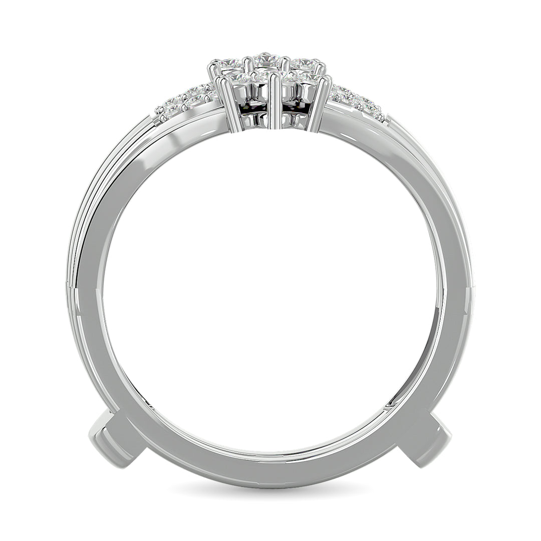 Diamond Guard Ring 1/4 Ct.tw in 10K White Gold