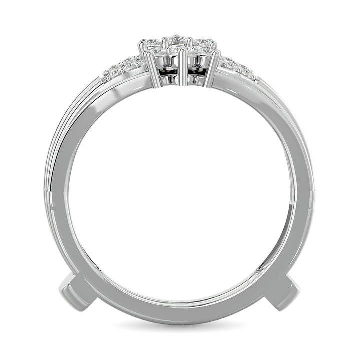 Diamond Guard Ring 1/4 Ct.tw in 10K White Gold
