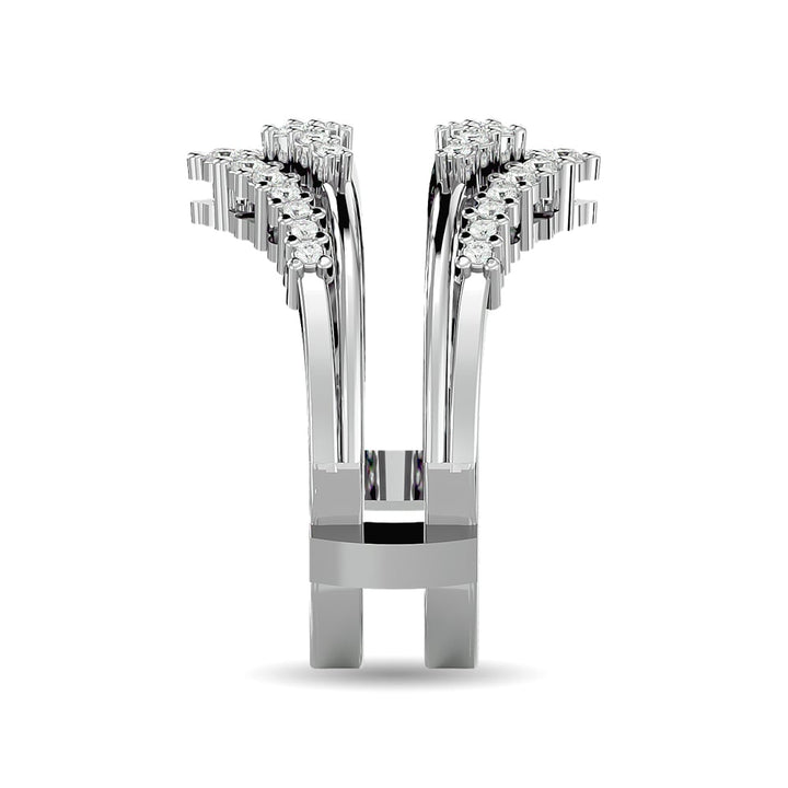 Diamond 1/3 Ct.tw Round Cut Guard Ring  in 10K White Gold