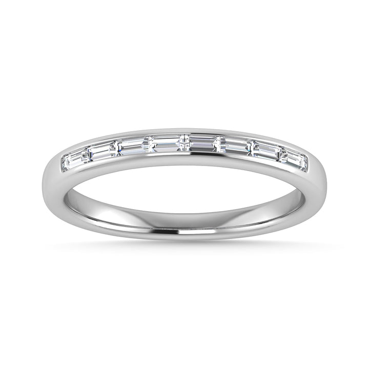 Diamond 1/4 Ct.Tw. Baguette Cut Anniversary Band in 14K White Gold