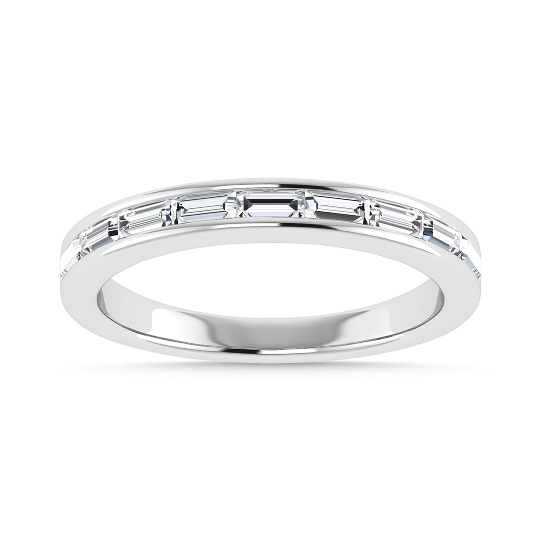 Diamond 3/8 Ct.Tw. Baguette Cut Anniversary Band in 14K White Gold
