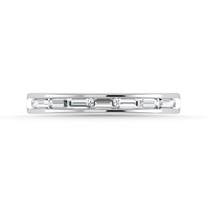 Diamond 3/8 Ct.Tw. Baguette Cut Anniversary Band in 14K White Gold