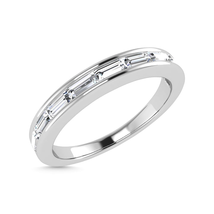 Diamond 3/8 Ct.Tw. Baguette Cut Anniversary Band in 14K White Gold