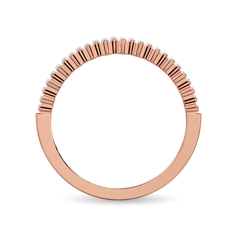 Diamond Ladies Band 1/4 Ct.tw in 14K Rose Gold