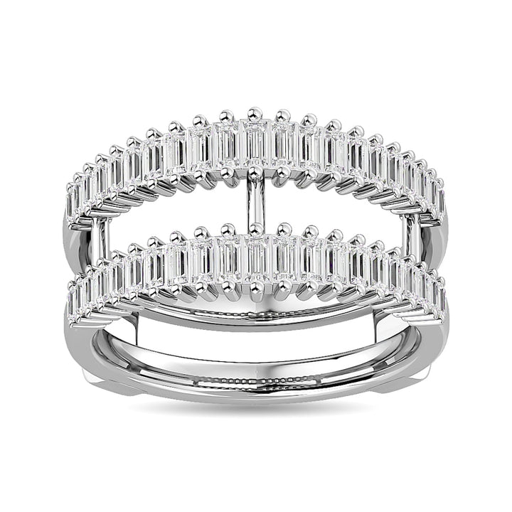Diamond Guard Ring 5/8 Ct.tw in 14K White Gold