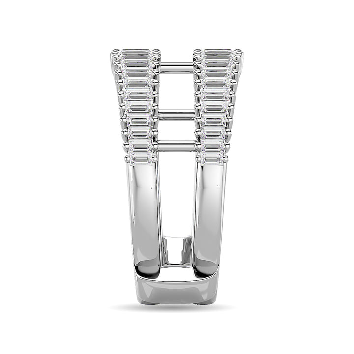 Diamond Guard Ring 5/8 Ct.tw in 14K White Gold