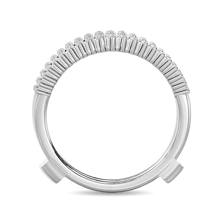 Diamond Guard Ring 5/8 Ct.tw in 14K White Gold