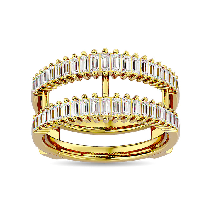Diamond Guard Ring 5/8 Ct.tw in 14K Yellow Gold