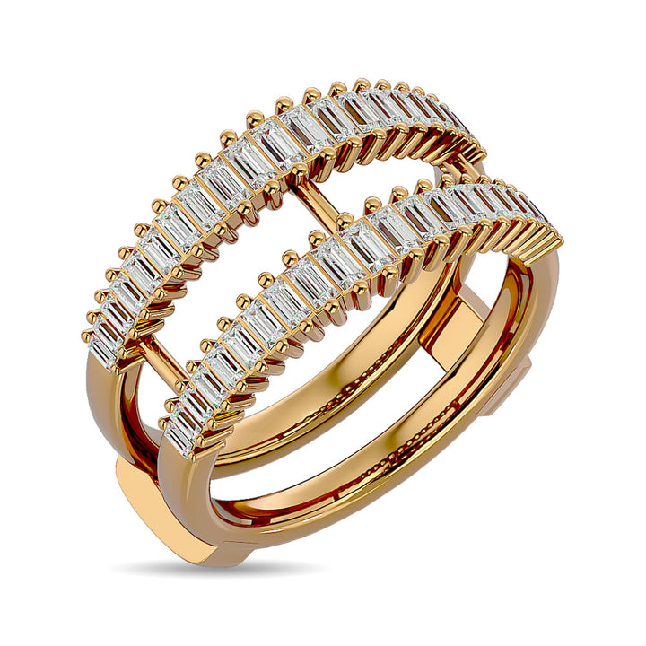 Diamond Guard Ring 5/8 Ct.tw in 14K Yellow Gold