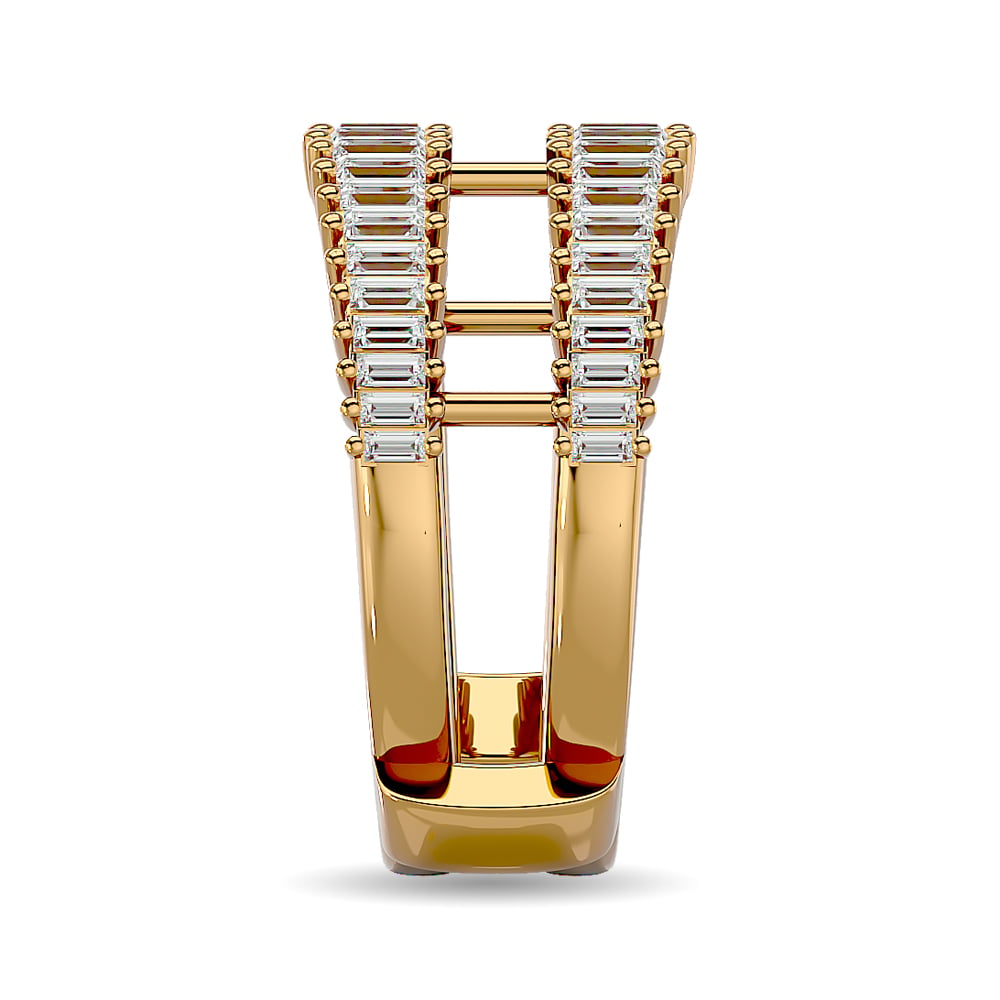 Diamond Guard Ring 5/8 Ct.tw in 14K Yellow Gold