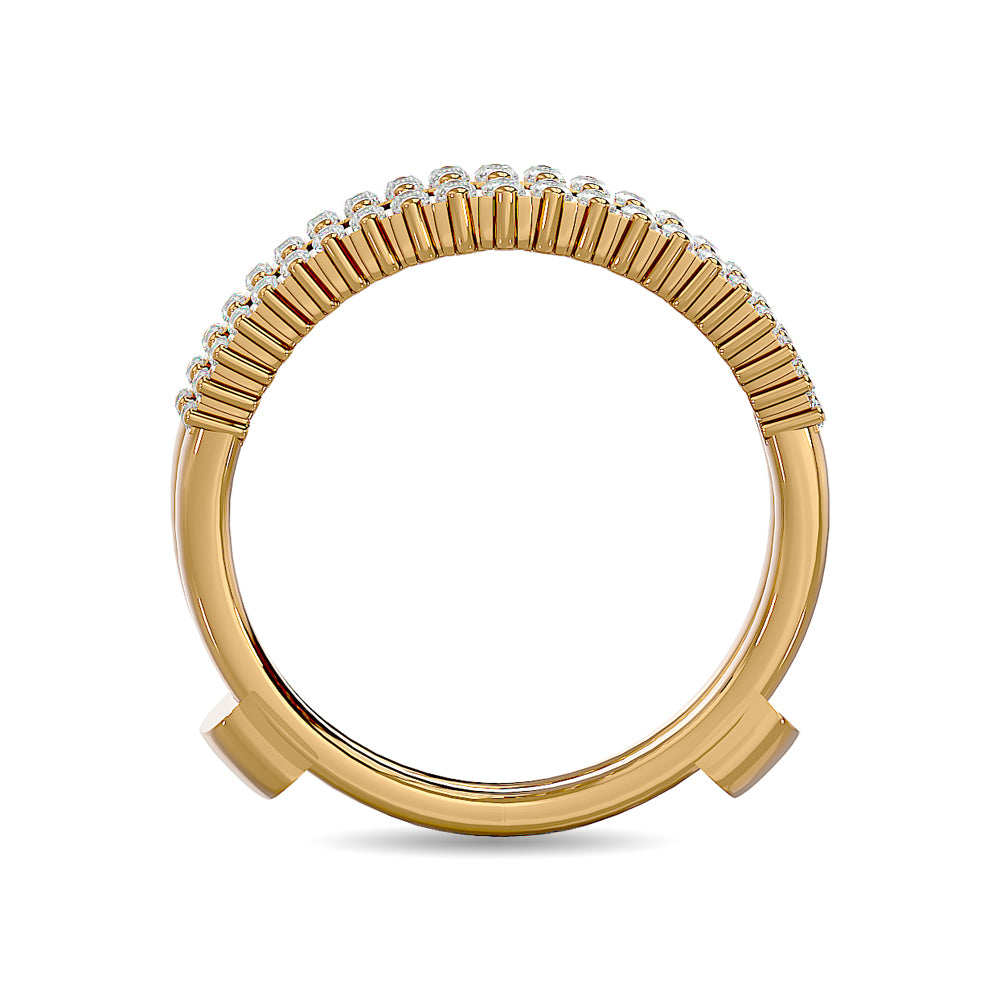 Diamond Guard Ring 5/8 Ct.tw in 14K Yellow Gold
