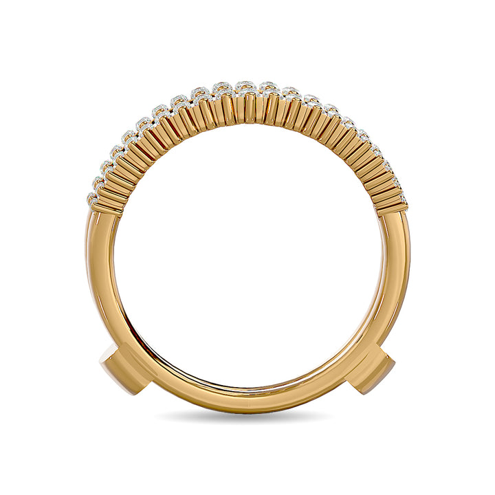 Diamond Guard Ring 5/8 Ct.tw in 14K Yellow Gold