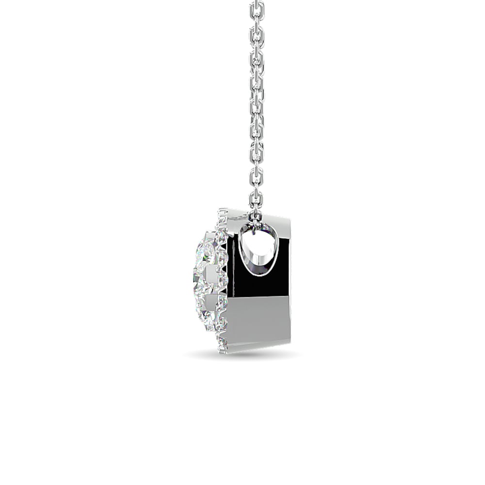 Diamond Round Shape Pendant 1/2 Ct.tw Round Cut in 14K White Gold