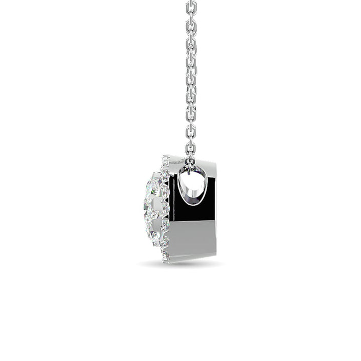 Diamond Round Shape Pendant 1/2 Ct.tw Round Cut in 14K White Gold