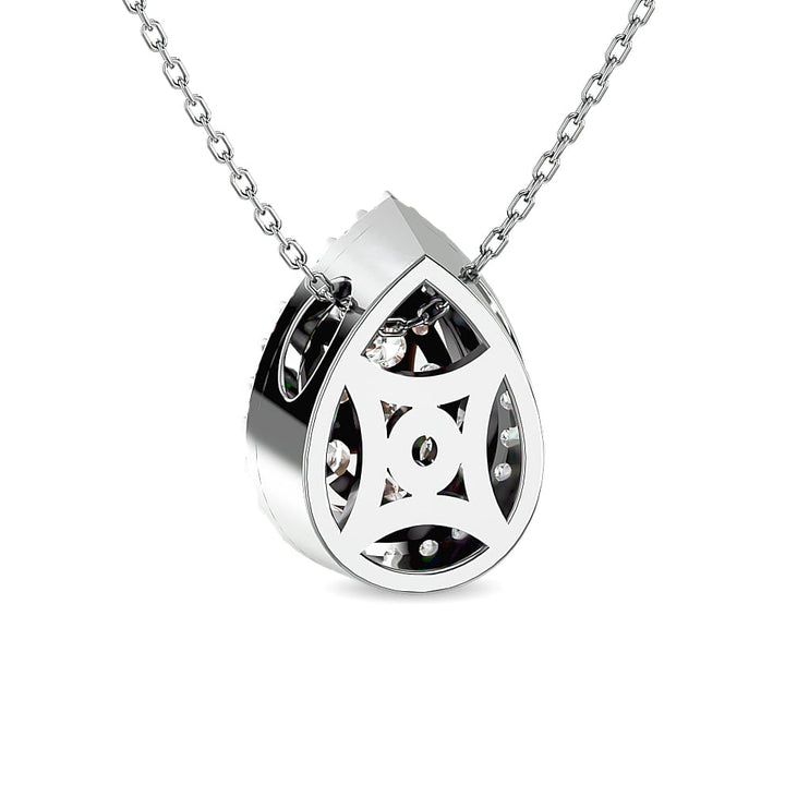 Diamond 1/2 Ct.tw Pear Shape Fashion Pendant in 14K White Gold