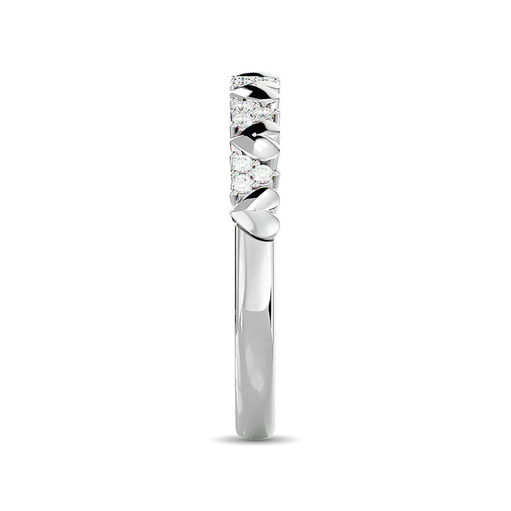 Diamond 1/10 Ct.tw Heart Stackable Ring in 10K White Gold