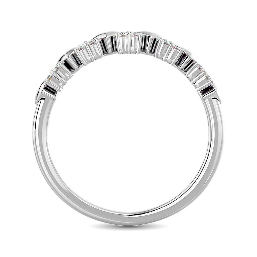 Diamond 1/10 Ct.tw Heart Stackable Ring in 10K White Gold