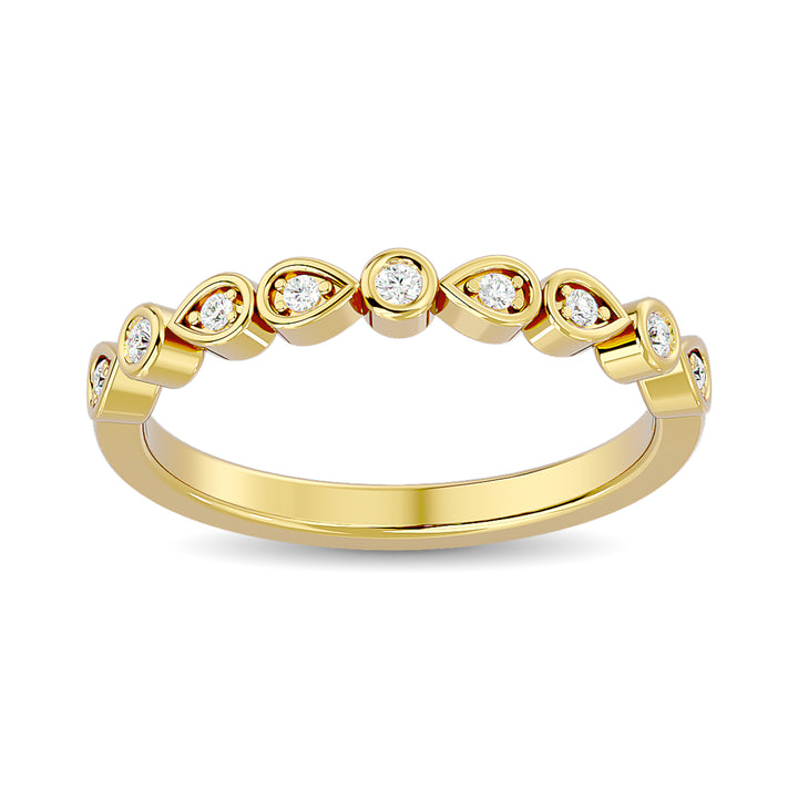 Diamond 1/10 Ct.tw Stackable band in 10K Yellow Gold