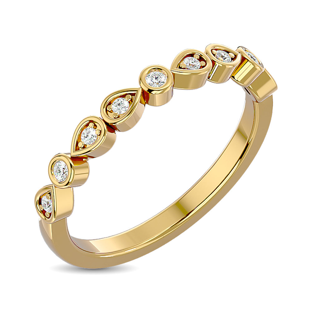 Diamond 1/10 Ct.tw Stackable band in 10K Yellow Gold