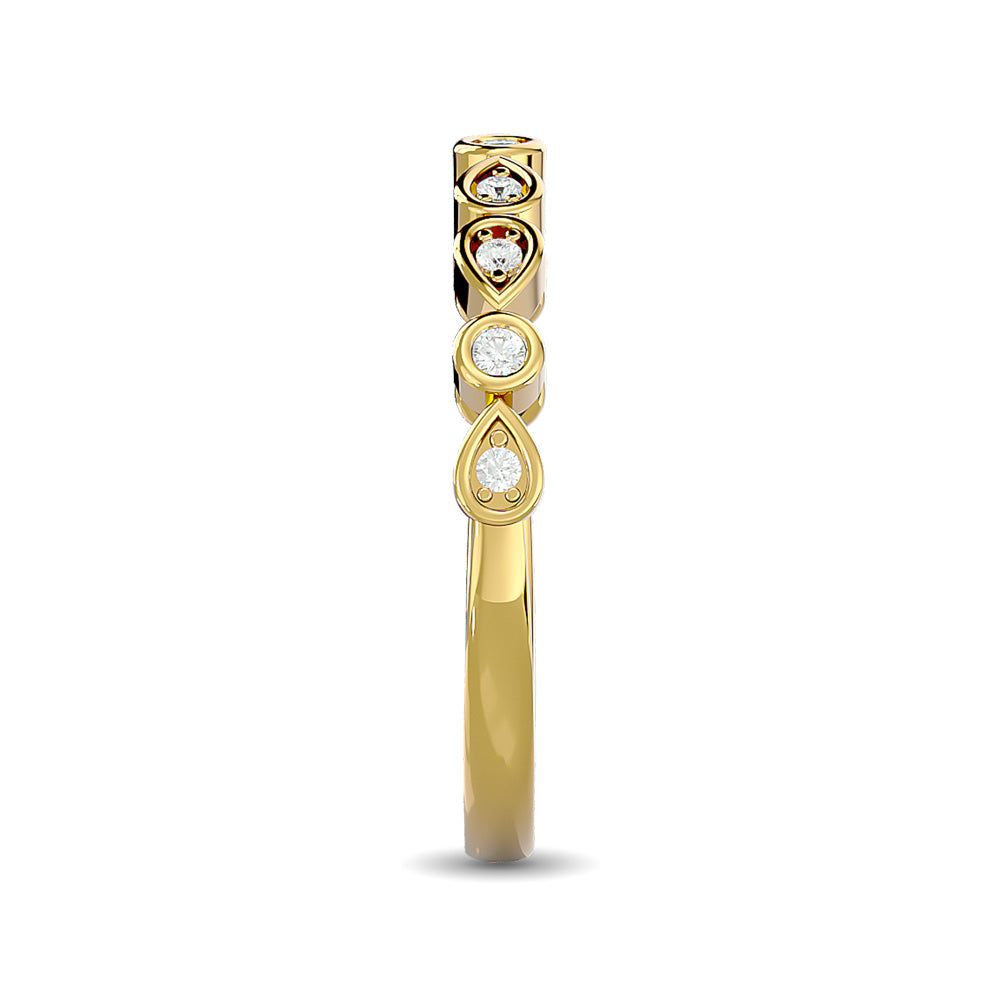 Diamond 1/10 Ct.tw Stackable band in 10K Yellow Gold