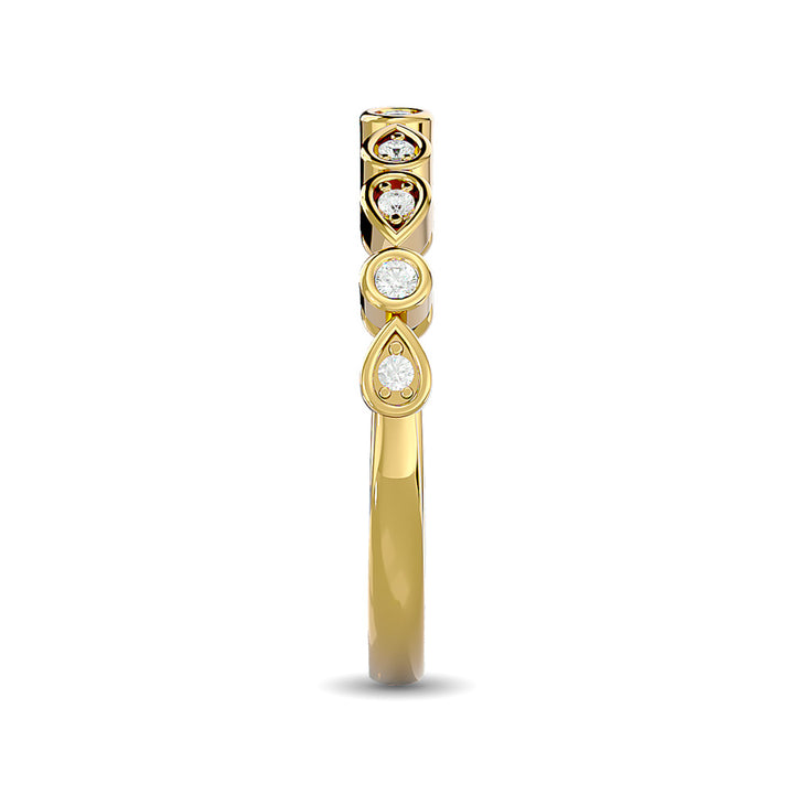 Diamond 1/10 Ct.tw Stackable band in 10K Yellow Gold