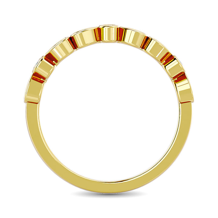 Diamond 1/10 Ct.tw Stackable band in 10K Yellow Gold