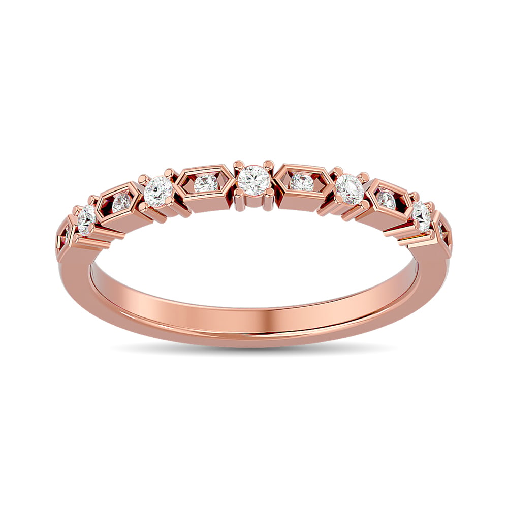 Diamond Stackable Band 1/6 Ct.tw in 10K Rose Gold