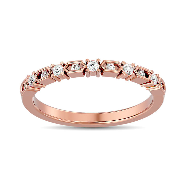Diamond Stackable Band 1/6 Ct.tw in 10K Rose Gold