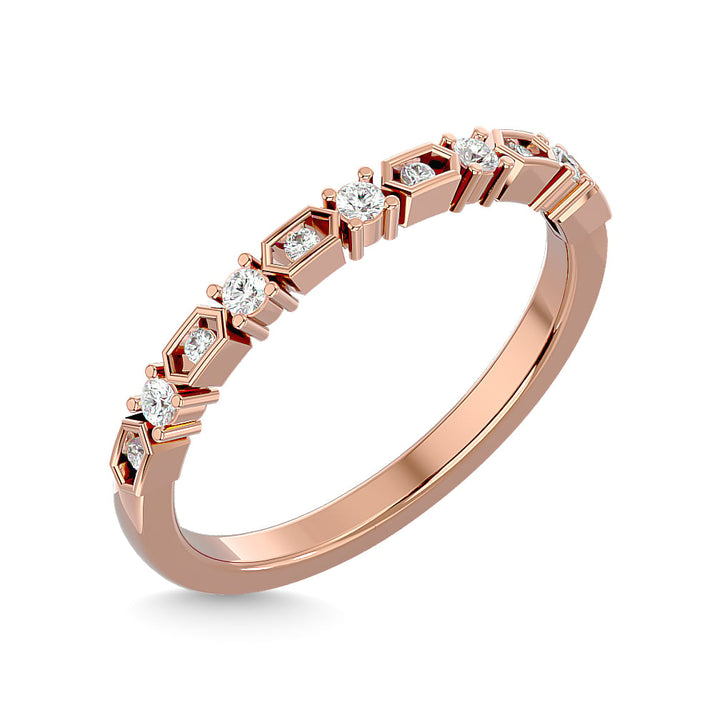 Diamond Stackable Band 1/6 Ct.tw in 10K Rose Gold