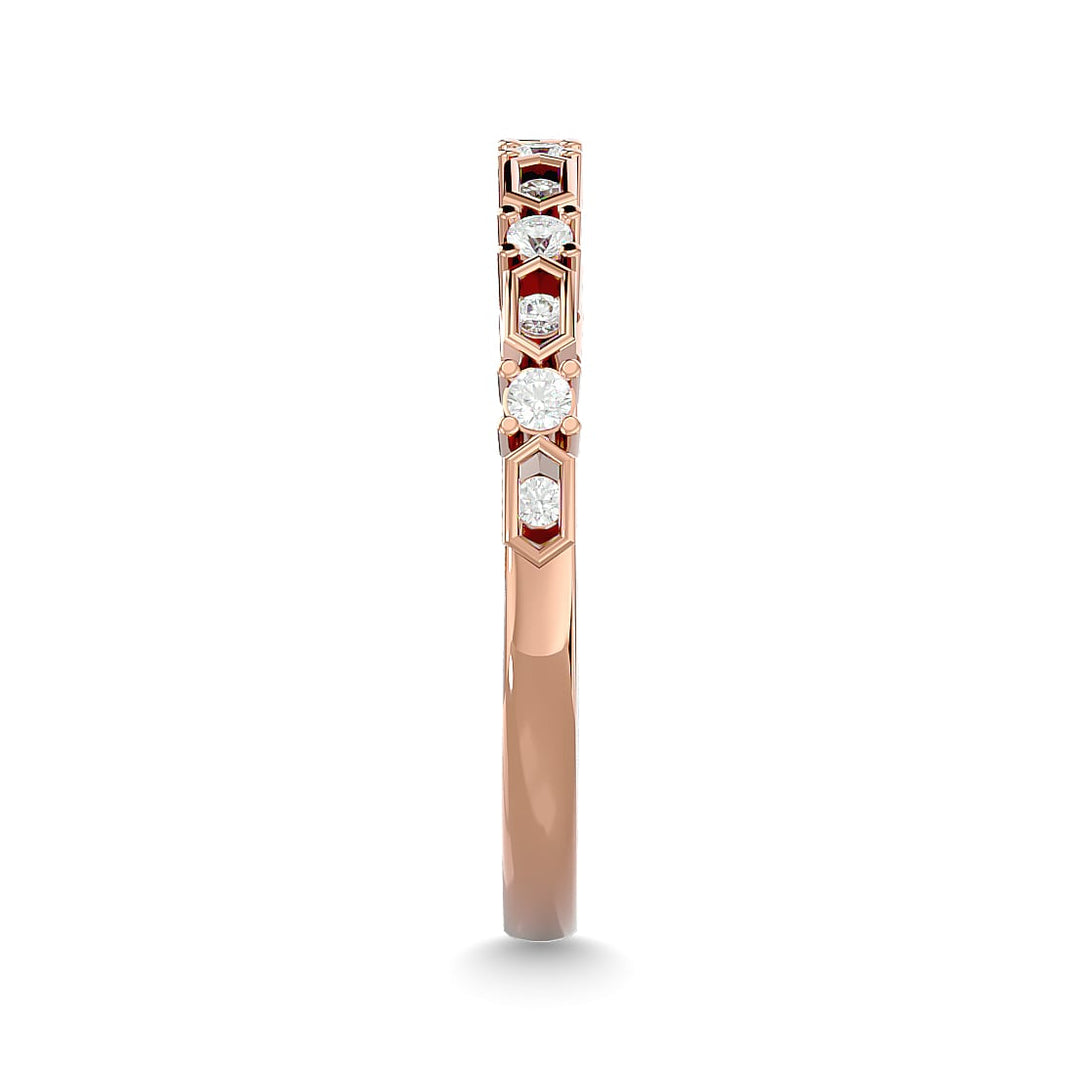 Diamond Stackable Band 1/6 Ct.tw in 10K Rose Gold