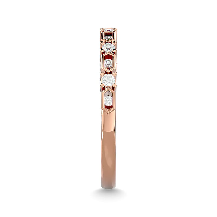 Diamond Stackable Band 1/6 Ct.tw in 10K Rose Gold