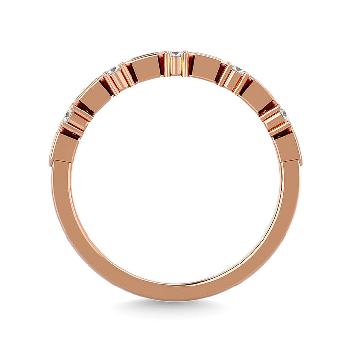 Diamond Stackable Band 1/6 Ct.tw in 10K Rose Gold