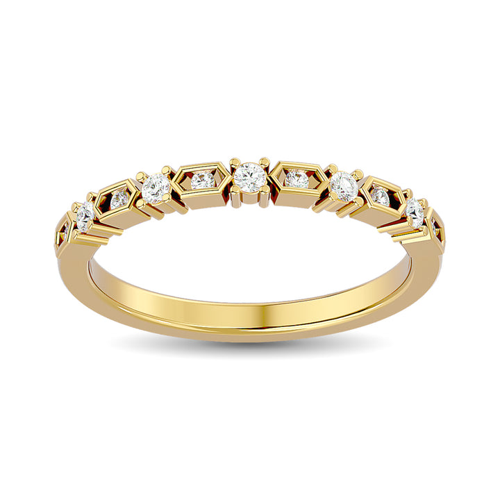 Diamond Stackable Band 1/6 Ct.tw in 14K Yellow Gold
