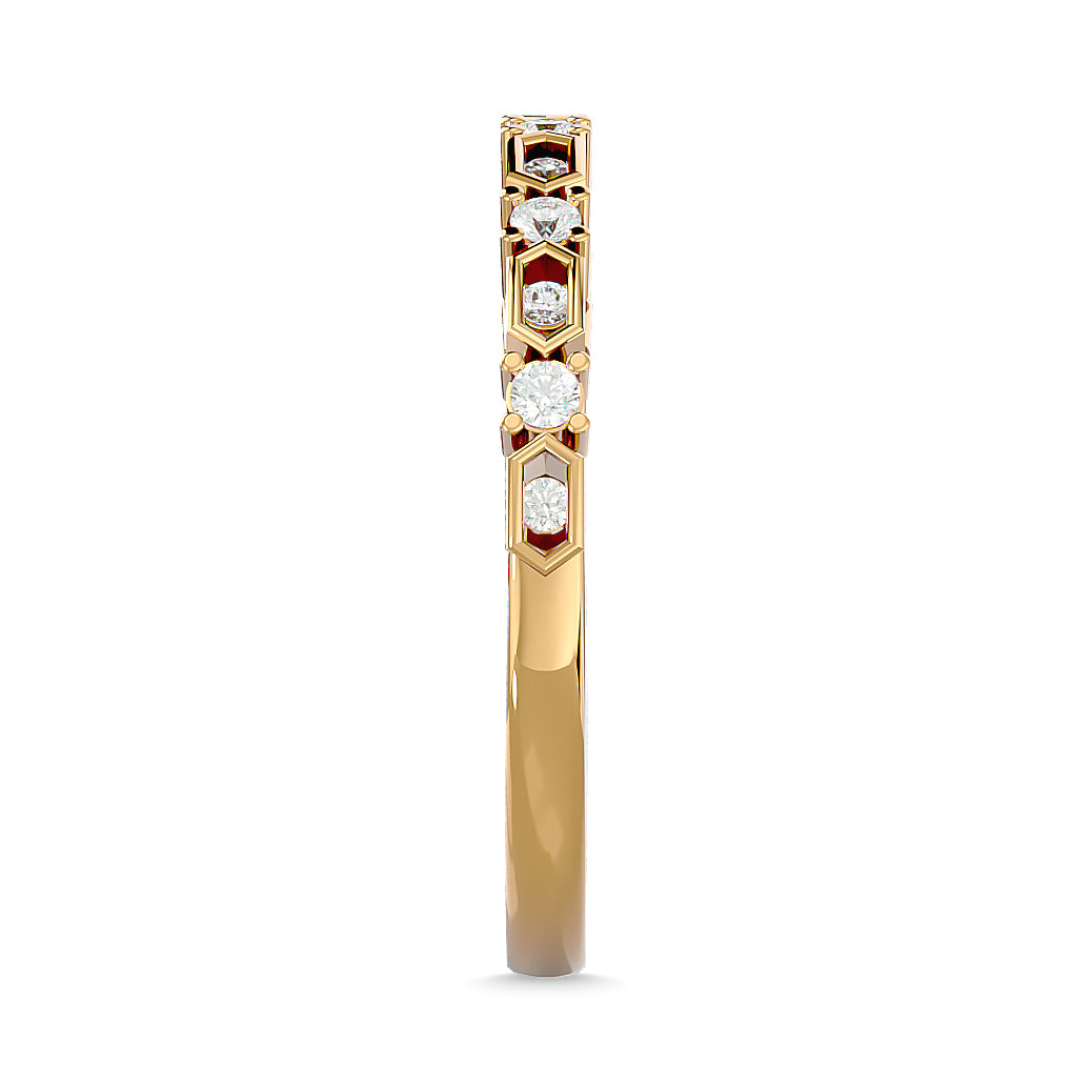 Diamond Stackable Band 1/6 Ct.tw in 14K Yellow Gold