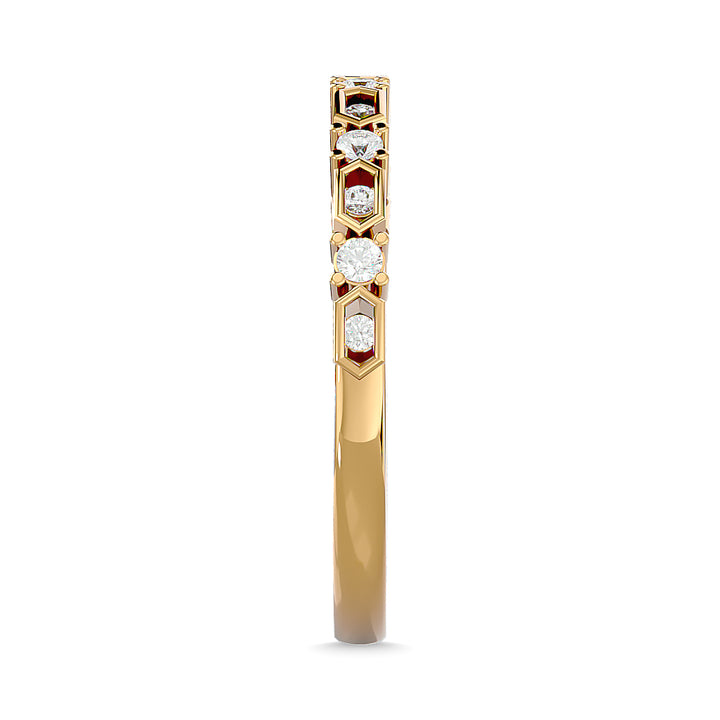 Diamond Stackable Band 1/6 Ct.tw in 14K Yellow Gold