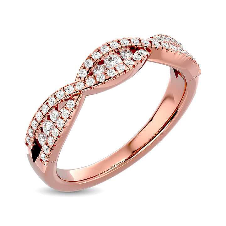 Diamond 1/3 Ct.tw Stackable band in 14K Rose Gold
