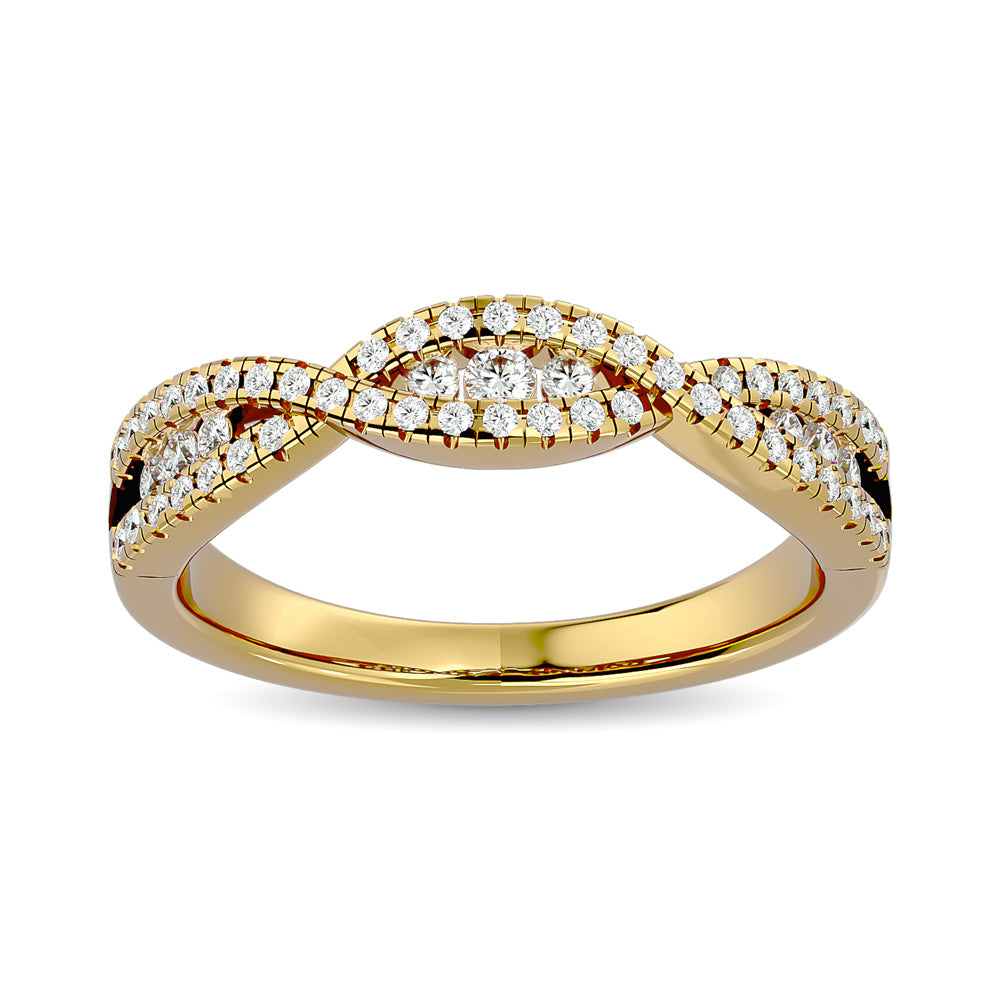 Diamond 1/3 Ct.tw Stackable band in 14K Yellow Gold