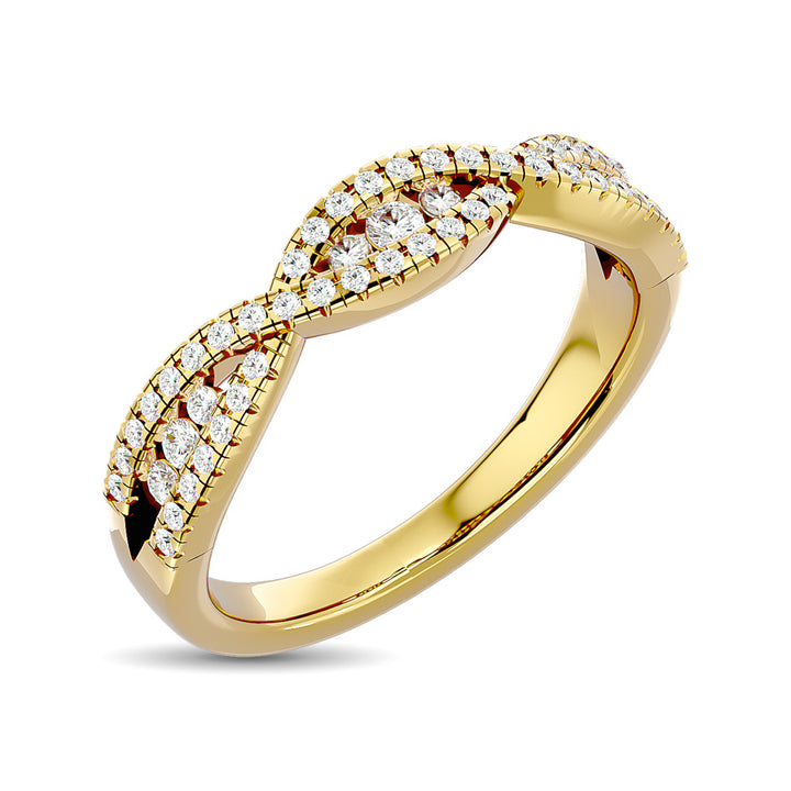 Diamond 1/3 Ct.tw Stackable band in 14K Yellow Gold