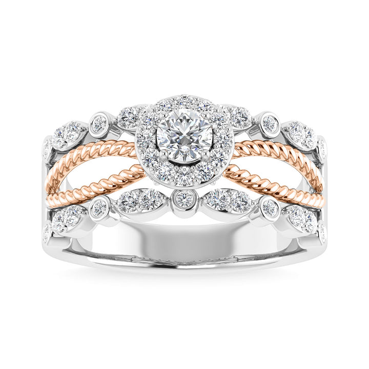 14K White Gold 3/4 Ct.Tw. Diamond Engagement Ring